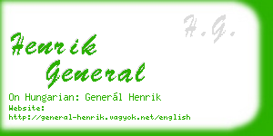 henrik general business card