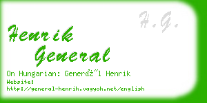 henrik general business card